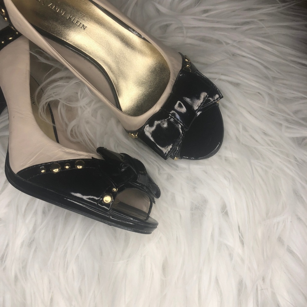 Anne Klein Open Toed Bow Heels 7 - Picture 4 of 5
